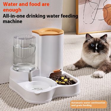 Cat Water Dispenser, Automatic Feeder, Integrated Food Basin, Dog Cat Bowl, Moisture-proof Mouth, Pet Bowl_voghion.com