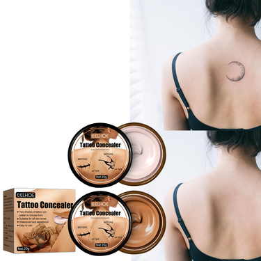EELHOE Tattoo Concealer to Cover Tattoo Scar Birthmark Spots Waterproof Invisible Brightening Two-color Concealer_voghion.com