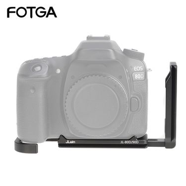 FOTGA L Shape For Canon 70D 80D 90D Camera Bracket Plate Baseplate Shoot Quick Release QR Vertical 1/4 Screw Stabilizer_voghion.com