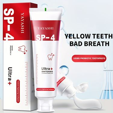 SP-4 Probiotic Brightened Toothpaste for Healthy Teeth and Gums, Fresh Breath Toothpaste, Dental Care, Tooth Brightened Toothpaste_voghion.com