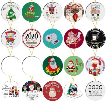 2023 creative mask printing Christmas home party decorations epidemic prevention props pendant wooden craft gifts_voghion.com