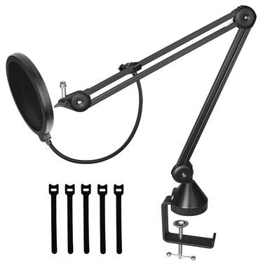 Microphone Arm Stand Adjustabe Suspension Boom Scissor Mic Stand 2.5KG Upgraded Heavy Duty Camp for Bue  Nano_voghion.com