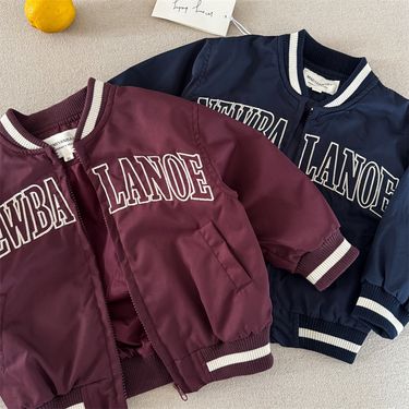 Children's Baseball Uniform Letter Boys Autumn Coat Korean Version Toddler Jacket Outerwear Top_voghion.com