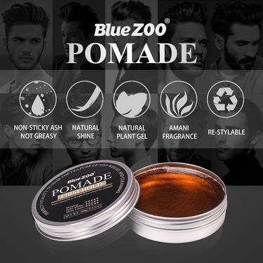 100g Men Hair Styling Oil Wax Hair Gel Retro Modeling Bright Strong Hold Pomade styling Product for Men_voghion.com