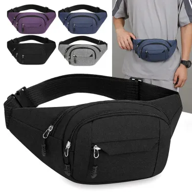 Mens Breast Package Waterproof Outdoor Sports Bag Canvas Pouch Koreanstyle Waist Fanny Crossbody Male Banana 250806_voghion.com