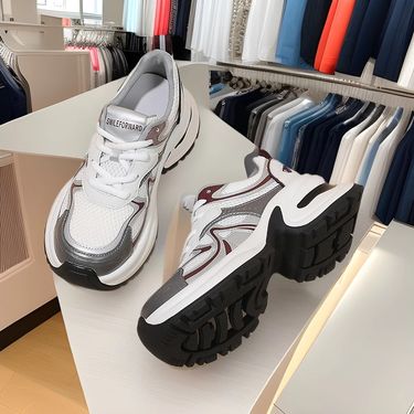 Zhao Lusi Same Style Dad Shoes For Women 2025 Spring New Mesh Height-Increasing Thick-Soled Casual Sneakers_voghion.com