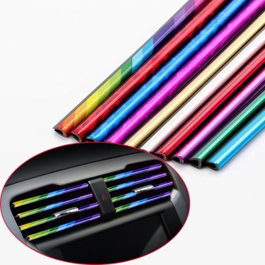 Automotive Air Conditioning Vent Decorative Clip Modification Interior Supplies U-shaped Electroplating Bright Strip_voghion.com