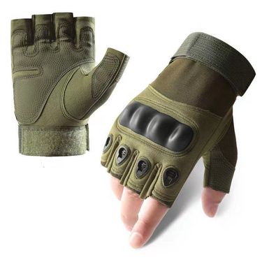 Tactical gloves Half-finger tactical gloves men's outdoor cycling sports anti-slip wear mountaineering fitness combat training gloves_voghion.com
