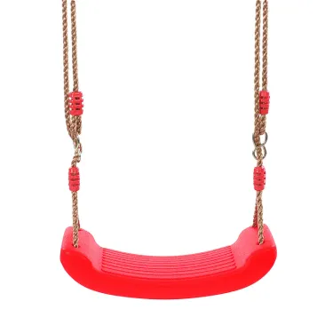 Kids Swing Flying Toy Garden Swing Kids Hanging Seat Toys with Height Adjustable Ropes Indoor Outdoor Toys Rainbow Curved Board_voghion.com