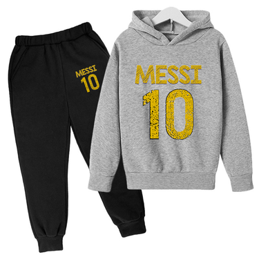 Children's Sweater Hoodie Street Outdoor Trend Sports Two Piece Set Messi MESSI Pattern_voghion.com