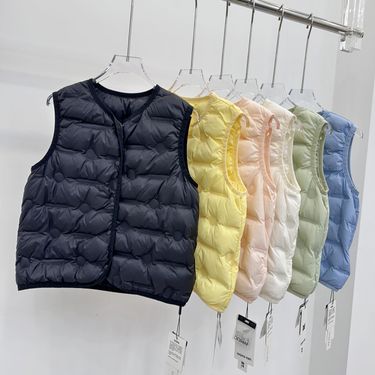 Children's Down Jacket Liner 2025 Autumn And Winter New School Uniform Baby Light Down Vest Jacket Bottoming Vest Trend_voghion.com