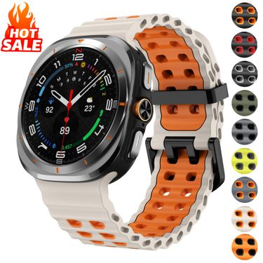 Marine Band For Samsung Galaxy Watch Ultra Strap 47mm Accessories Sport silicone correa Bracelet Galaxy Watch7 ultra 47 mm Strap_voghion.com