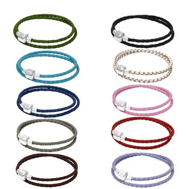 3mm Woven Cowhide Rope Bracelet Red Rope Cowhide Double Layer Beaded Basic Bracelet Bracelet Decoration Basic Chain Bracelet_voghion.com