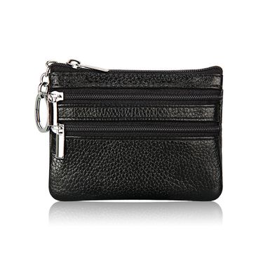 New Practical Women's Large Capacity Zero Wallet Mini Leather Coin Bag Ultra Thin Zipper Keyhead Cover Layer Leather Wallet_voghion.com