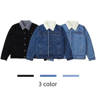 Cowboy Autumn/Winter 2019 New Item Thickened And Flanked Lamb Wool Coat Cotton Korean Version Slim Fit Men's Jacket_voghion.com