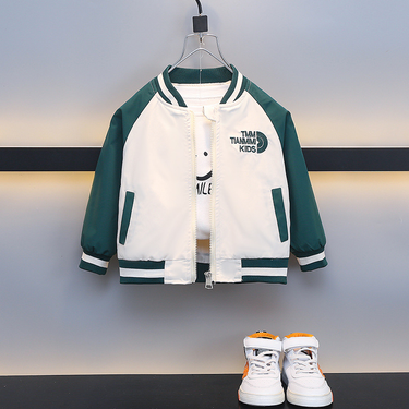 Children's Clothes Children's coat medium children fashion casual embroidered baseball jacket boy baby cardigan jacket_voghion.com