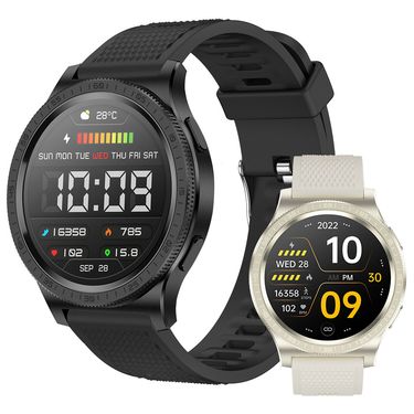 D17 Smart Watch With Bluetooth Calling & Rotatable Dial - Heart Rate/SpO2 Monitor, Multi-Sport Tracker, 7-14 Day Battery (iOS/Android Compatible)_voghion.com