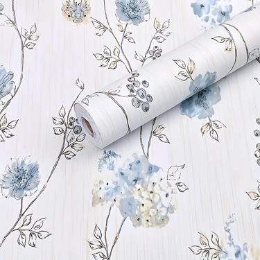 Fresh Pastoral Background Wall Bedroom Self-Adhesive Waterproof Floral Pattern Decorative Stickers Wallpaper Home_voghion.com
