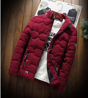 2023 Winter Standing Collar Men's Cotton Jacket Fashion Casual Men's Thickened Warm Cotton Coat_voghion.com