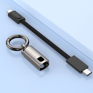 PD60W USB Type C Data & Charging Cable Integrated With Lanyard For Mobile Phone_voghion.com