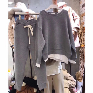 Women's Clothing Sports And Leisure Suit New Style Fashionable And Age Reducing Two Piece Set_voghion.com