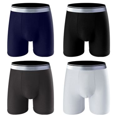Men's Modal Long Underwear Wholesale Sports Fitness Cotton Crotch Anti Wear Shorts Foreign Trade Cross Border One Piece Shipping_voghion.com
