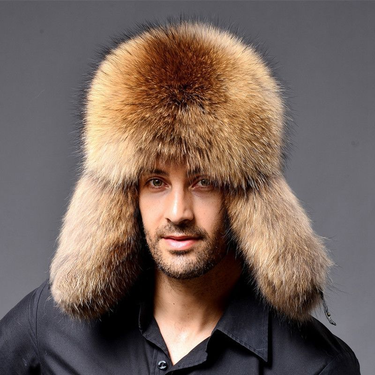 Locomotive Lei Feng for Men's Winter Thickened Outdoor Cold Ear Protection Anti Fox Hair Northeast Cotton Hat_voghion.com