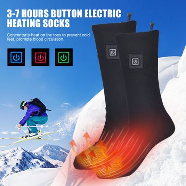 Pure Cross-Border Hot-Selling Temperature-Adjustable Heated Long Tube Warm Electric Socks Rechargeable Heating Foot Warmer_voghion.com