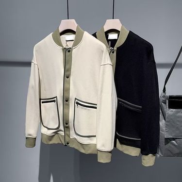 Men's Clothing autumn new knitted cardigan light luxury trend all match personality handsome high end niche jacket for men_mkmklike.com