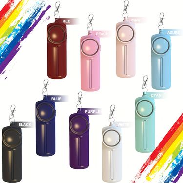 130dB Personal Alarm Keychain With LED Light For Women Men Elderly Safety Home Security_voghion.com