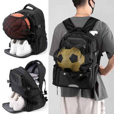 Basketball Bag Male Student Backpack Sports Backpack Football Bag Water-repellent Backpack Independent Shoe Bin Backpack Women_voghion.com