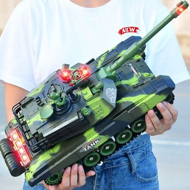 Large remote-controlled tank capable of launching parent-child battle track type children's rechargeable off-road_voghion.com
