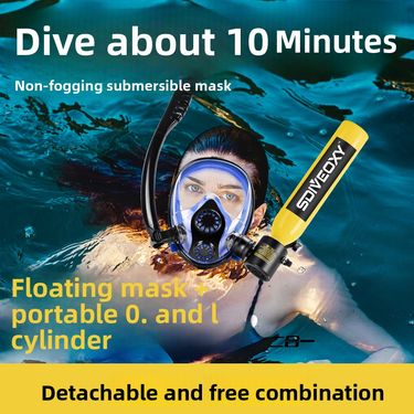 SDIVEOXY Respirator 0.5 New Snorkeling Mask Scuba Oxygen Tank Diving Set_voghion.com