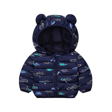 Kids Lightweight Winter Jacket With Hood, Soft Polyester Filling, Cute Animal & Floral Patterns, Unisex Baby Toddler Outerwear For Boys & Girls_voghion.com