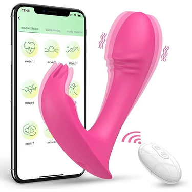 1pc Wearable Panty With App Remote Control, Vibrating Panties For G Spot Clit, Butterfly Vibrator Rechargeable Rabbit_voghion.com