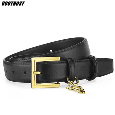 VOOTHOST New Women Belt Genuine Leather Brand Designer Pin Buckle Fashion Fine Jeans Dress Waistband Girl High Quality_voghion.com