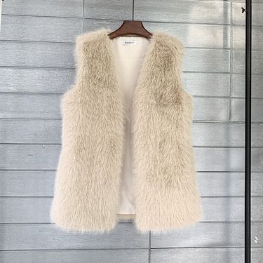 Women's Clothing Tuscan fox fur winter mid length fur vest warm female vest coat soft_voghion.com