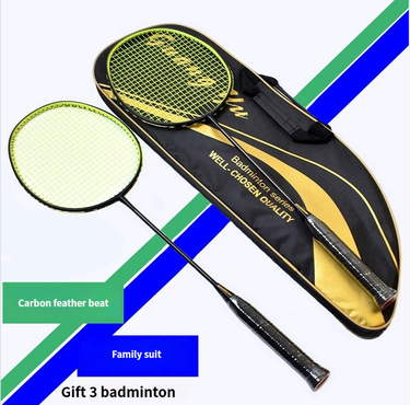 Adults Only Badminton 4U Entertainment Set Double Lightweight Household Family Durable Straight Racket_voghion.com