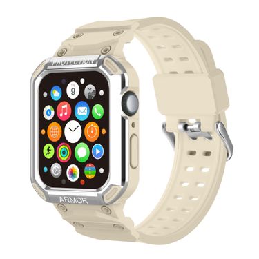 Watch Band Cover For iWatch40mm 41mm 44mm 45mm Series 9 8 7 Se 6 5 4 3 2 Watch Strap And Case Set_voghion.com
