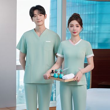 Pet Hospital Wash Clothes For Men And Women, Short Sleeved Doctors, Operating Rooms, Surgical Gowns, Medical Staff, Hand_voghion.com