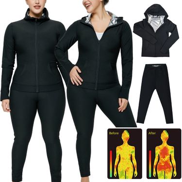 Sweat suit women's sports heat sweat pants running sweat casual suit_voghion.com