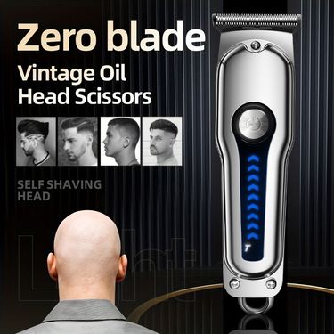 Cordless Hair Clipper – Rechargeable, IPX7 Waterproof, Ultra-Quiet (36dB), Stainless Steel Blade For Men/Beard/Pet Grooming_voghion.com