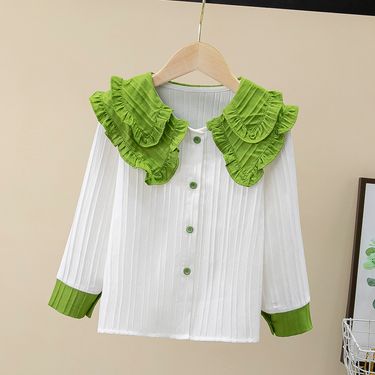Kid's Clothing girls shirts 2024 new spring clothes medium and large children's clothing spring and summer chiffon shirts shirts tops_viptrois.com