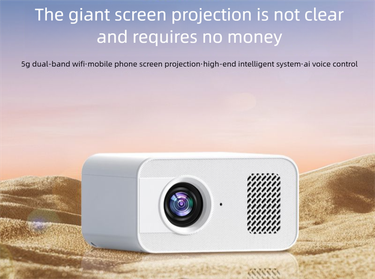 2025 New Projector Small Portable Ultra HD Home Theater Student Dormitory Bedroom Connected To 5G Mobile Phone_voghion.com