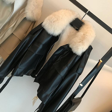 Women's Clothing Fur And Thick Fur Coat Short Can Be Detachable Fox Fur Fur Collar Fur Coat_voghion.com