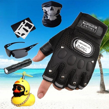 Motorcycle and motorcycle protective gloves summer anti slip wear resistant breathable sun proof quick drying Hunting Tactical Knife_voghion.com