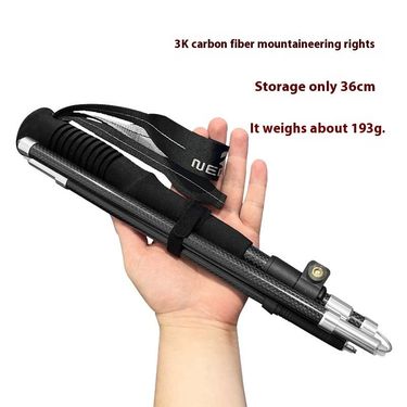 New 3K Carbon Fiber Folding Mountaineering Wand Multi functional Ultra Light Off Road Hiking Outdoor Equipment N99_voghion.com