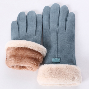 2023 New Fashion Autumn Winter Cute Hairy Warm Full Finger Mittens Women Outdoor Sports Female Gloves Screen_voghion.com