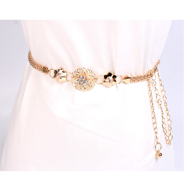 Women's Waist Chain Gold New Diamond Metal Belt Fur Decorative Belt Decorative Waist Chain Fashion_voghion.com