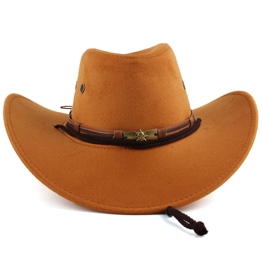 Women's Cowboy Hats western cowboy hats imitation suede hats outdoor leisure sun hats_voghion.com